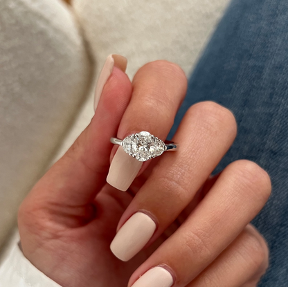 Round Halo, Pave & Split Shank Engagement Ring – 1.93 CT Lab Grown Diamond