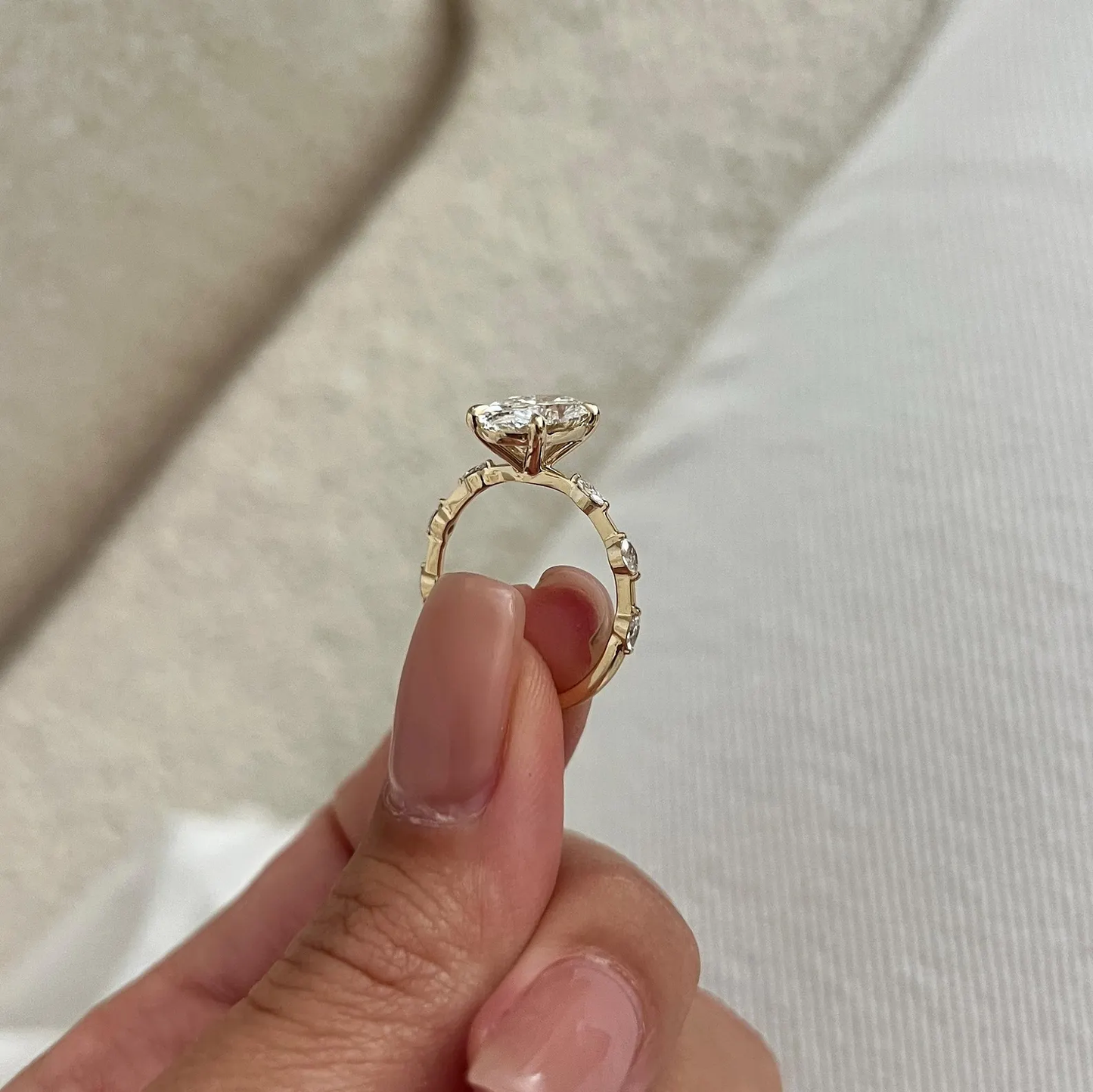 Round Halo, Pave & Split Shank Engagement Ring – 1.93 CT Lab Grown Diamond