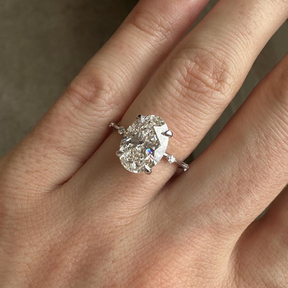 Round Halo, Pave & Split Shank Engagement Ring – 1.93 CT Lab Grown Diamond
