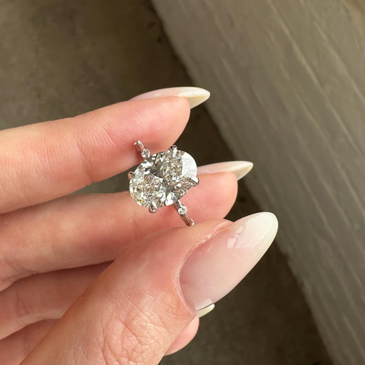 Round Halo, Pave & Split Shank Engagement Ring – 1.93 CT Lab Grown Diamond