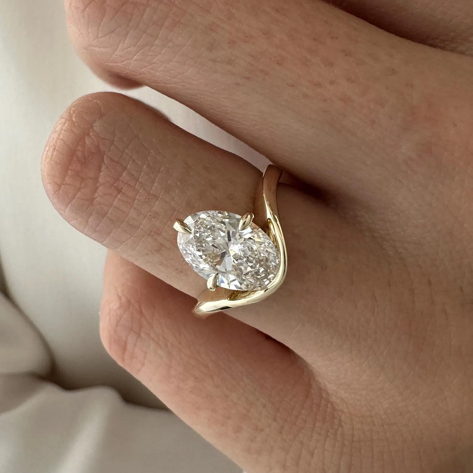 Round Halo, Pave & Split Shank Engagement Ring – 1.93 CT Lab Grown Diamond