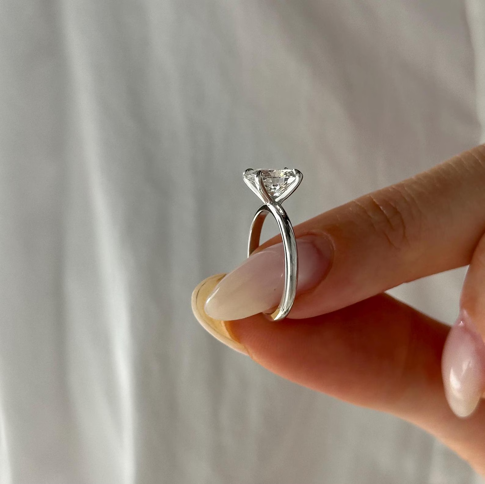 Round Halo, Pave & Split Shank Engagement Ring – 1.93 CT Lab Grown Diamond
