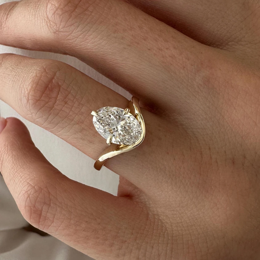 Round Halo, Pave & Split Shank Engagement Ring – 1.93 CT Lab Grown Diamond