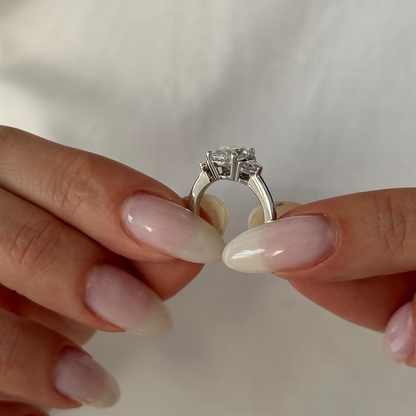 Round Halo, Pave & Split Shank Engagement Ring – 1.93 CT Lab Grown Diamond