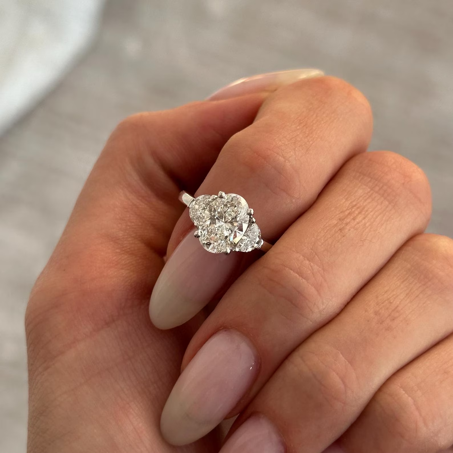 Round Halo, Pave & Split Shank Engagement Ring – 1.93 CT Lab Grown Diamond