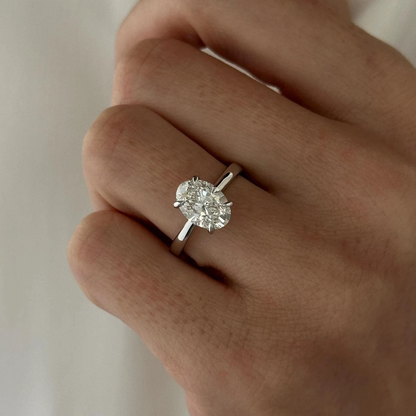 Round Halo, Pave & Split Shank Engagement Ring – 1.93 CT Lab Grown Diamond