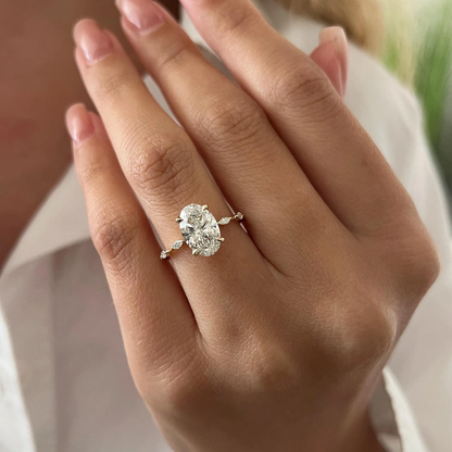 Round Halo, Pave & Split Shank Engagement Ring – 1.93 CT Lab Grown Diamond