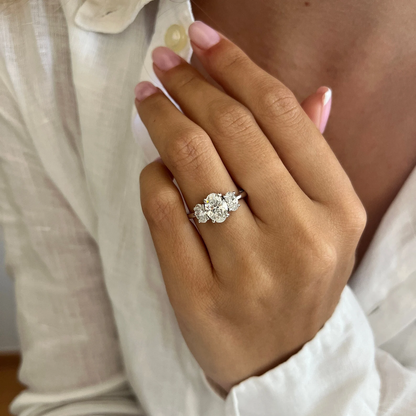 Round Halo, Pave & Split Shank Engagement Ring – 1.93 CT Lab Grown Diamond