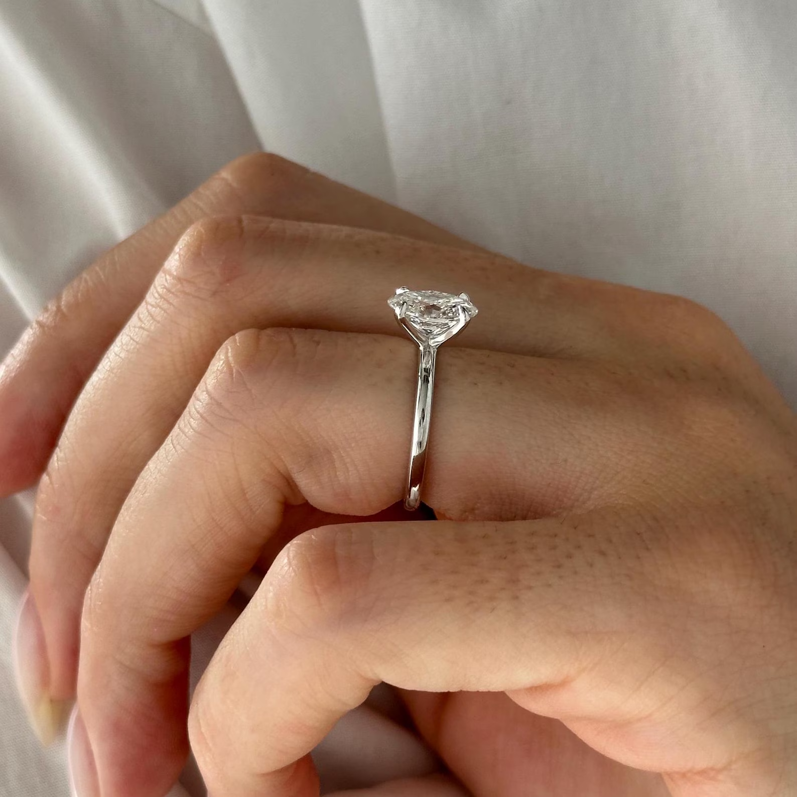 Round Halo, Pave & Split Shank Engagement Ring – 1.93 CT Lab Grown Diamond