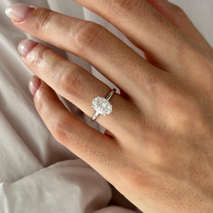 Round Halo, Pave & Split Shank Engagement Ring – 1.93 CT Lab Grown Diamond