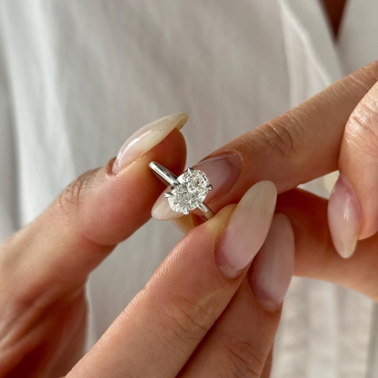 Round Halo, Pave & Split Shank Engagement Ring – 1.93 CT Lab Grown Diamond