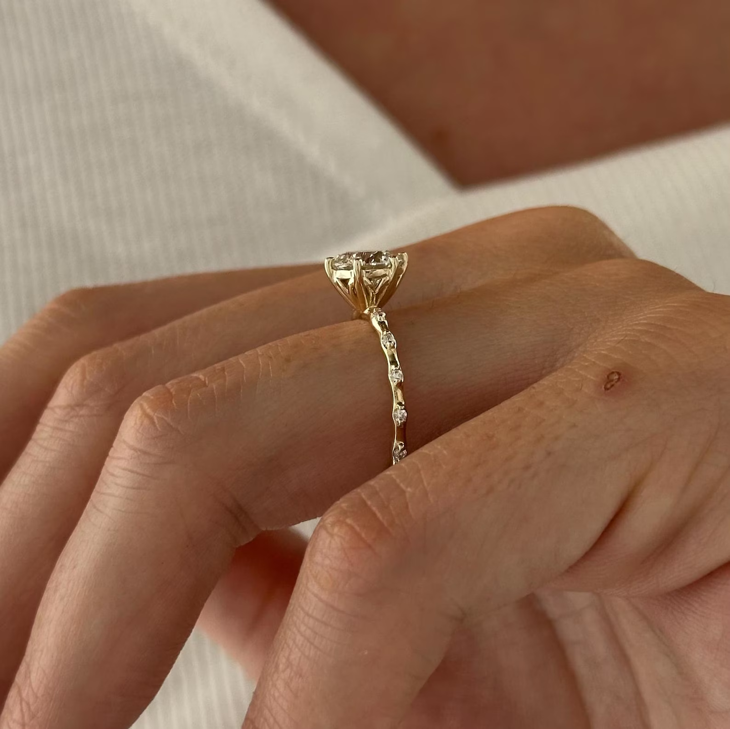 Round Halo, Pave & Split Shank Engagement Ring – 1.93 CT Lab Grown Diamond