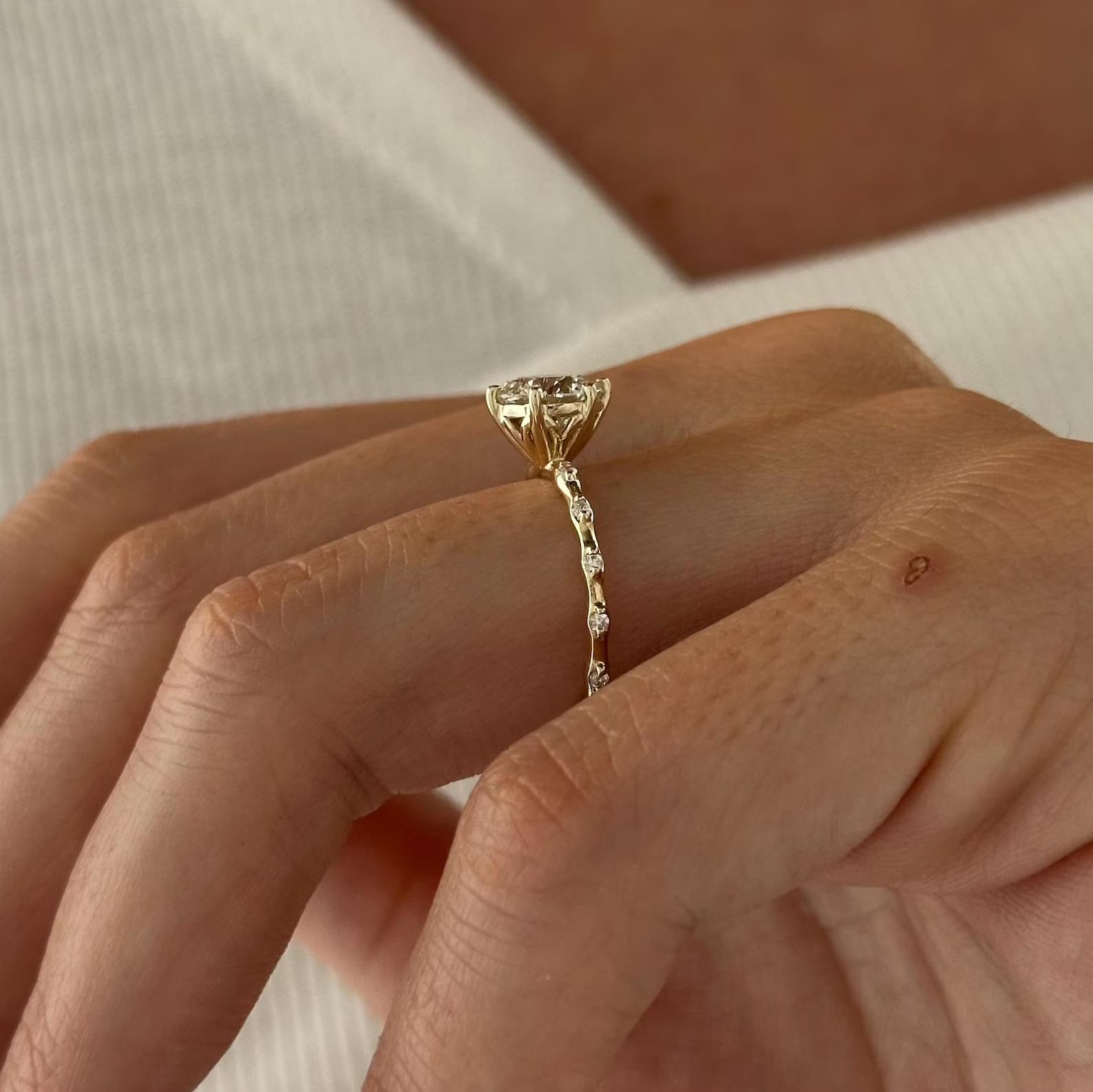 Round Halo, Pave & Split Shank Engagement Ring – 1.93 CT Lab Grown Diamond