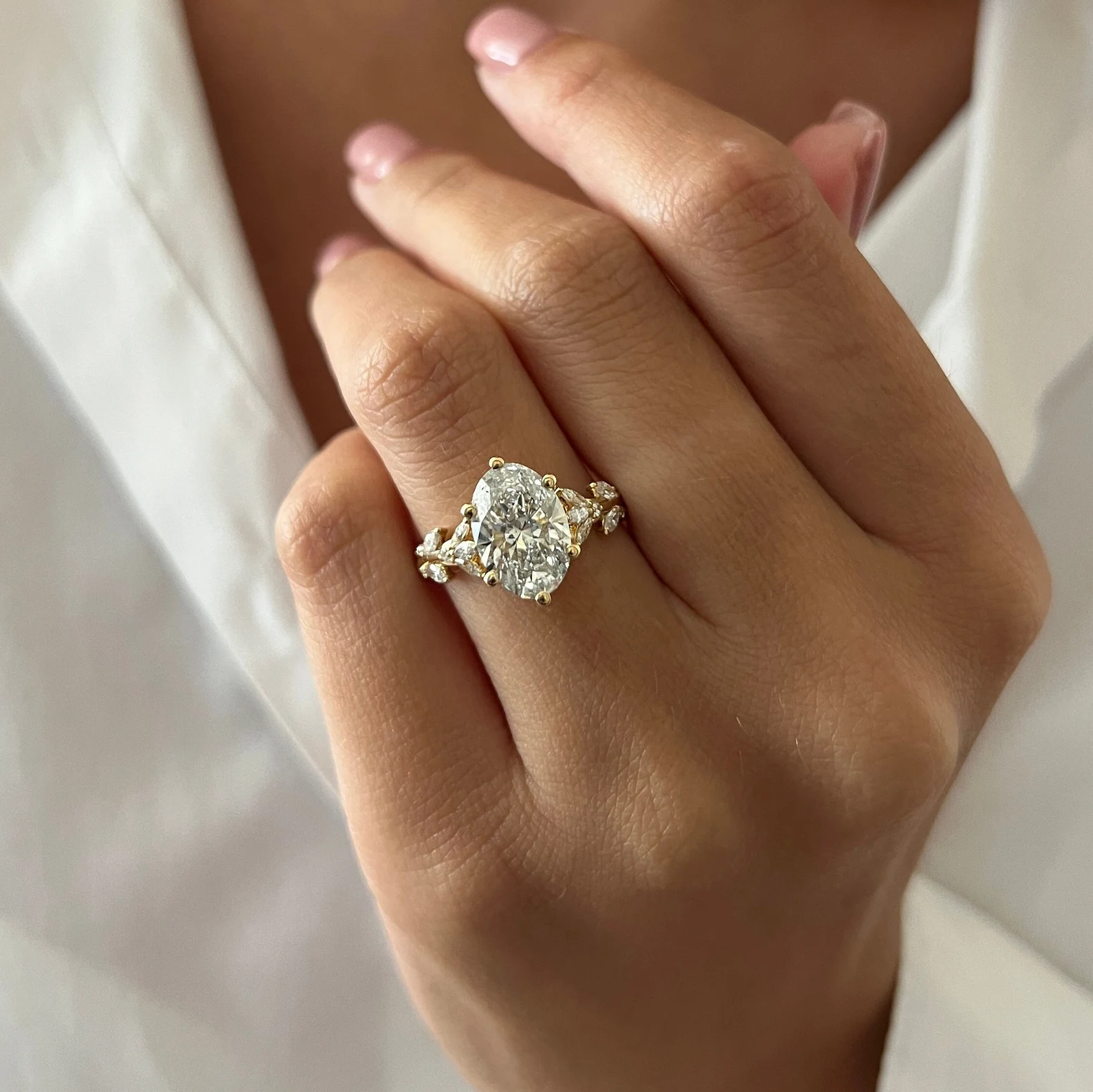 Round Halo, Pave & Split Shank Engagement Ring – 1.93 CT Lab Grown Diamond