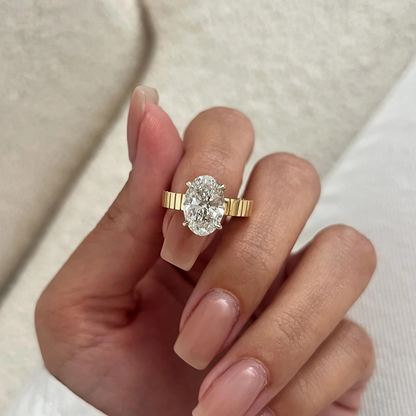 Round Halo, Pave & Split Shank Engagement Ring – 1.93 CT Lab Grown Diamond