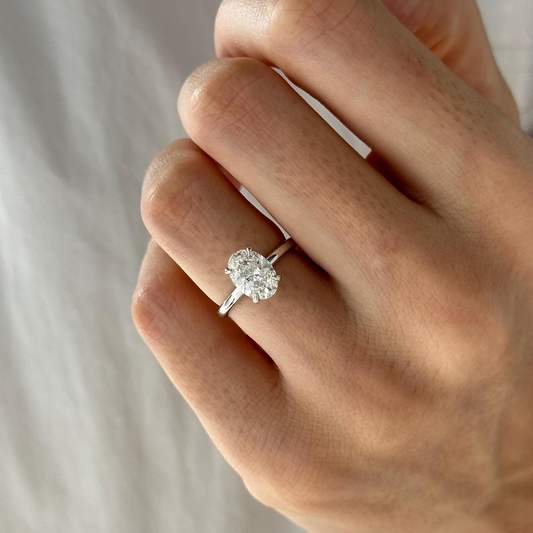 Round Halo, Pave & Split Shank Engagement Ring – 1.93 CT Lab Grown Diamond