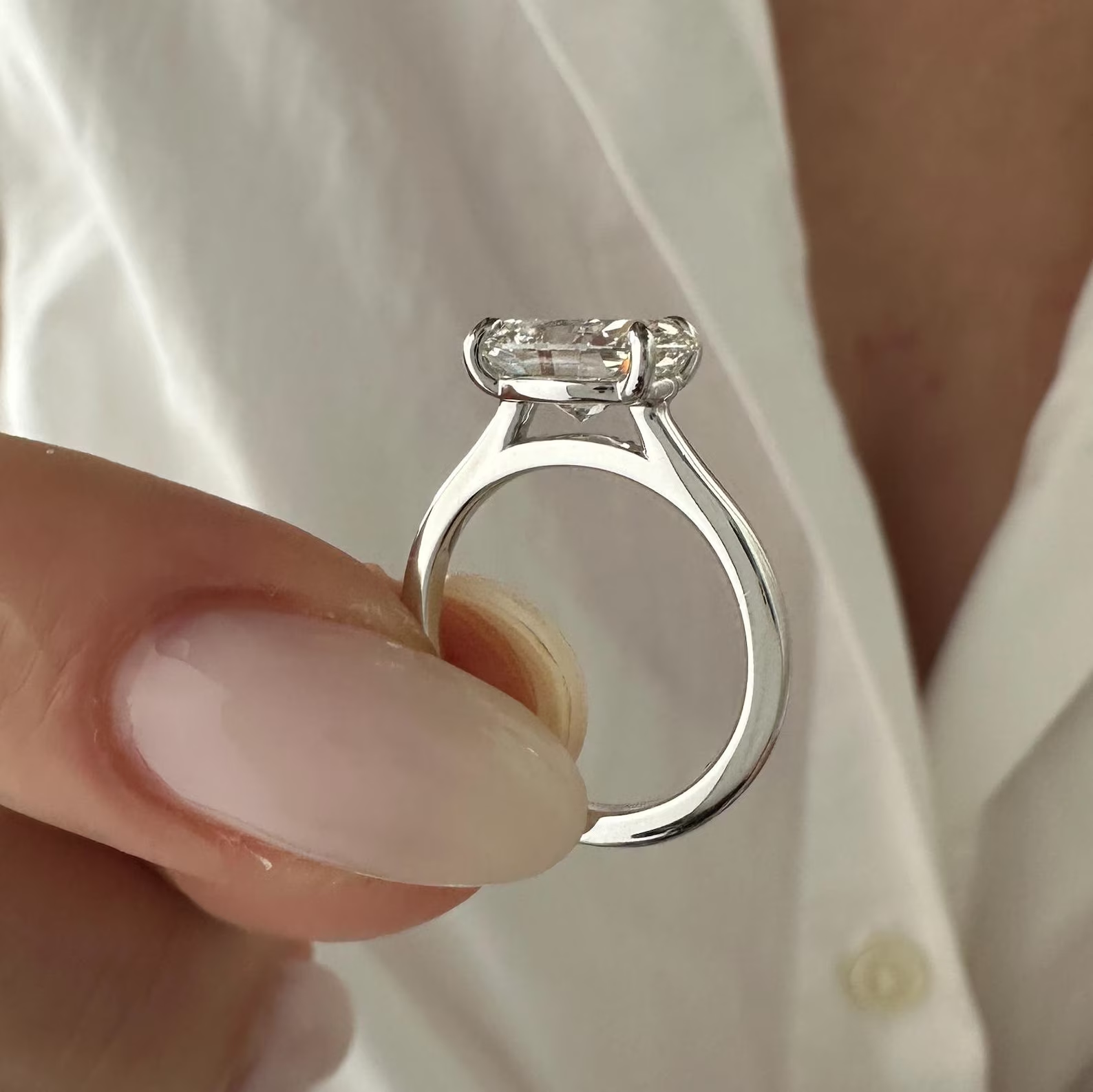 Round Halo, Pave & Split Shank Engagement Ring – 1.93 CT Lab Grown Diamond