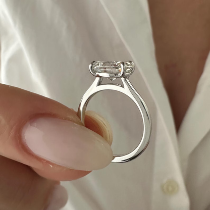 Round Halo, Pave & Split Shank Engagement Ring – 1.93 CT Lab Grown Diamond