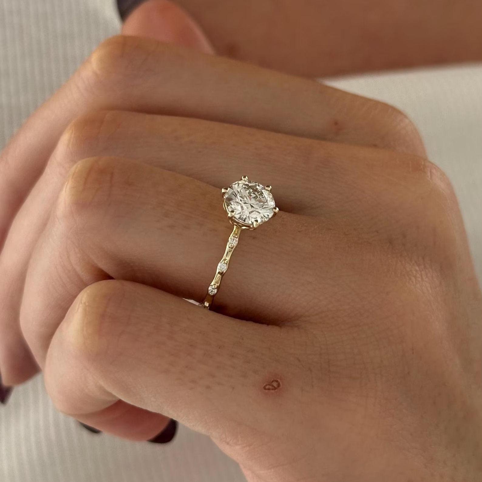 Round Halo, Pave & Split Shank Engagement Ring – 1.93 CT Lab Grown Diamond