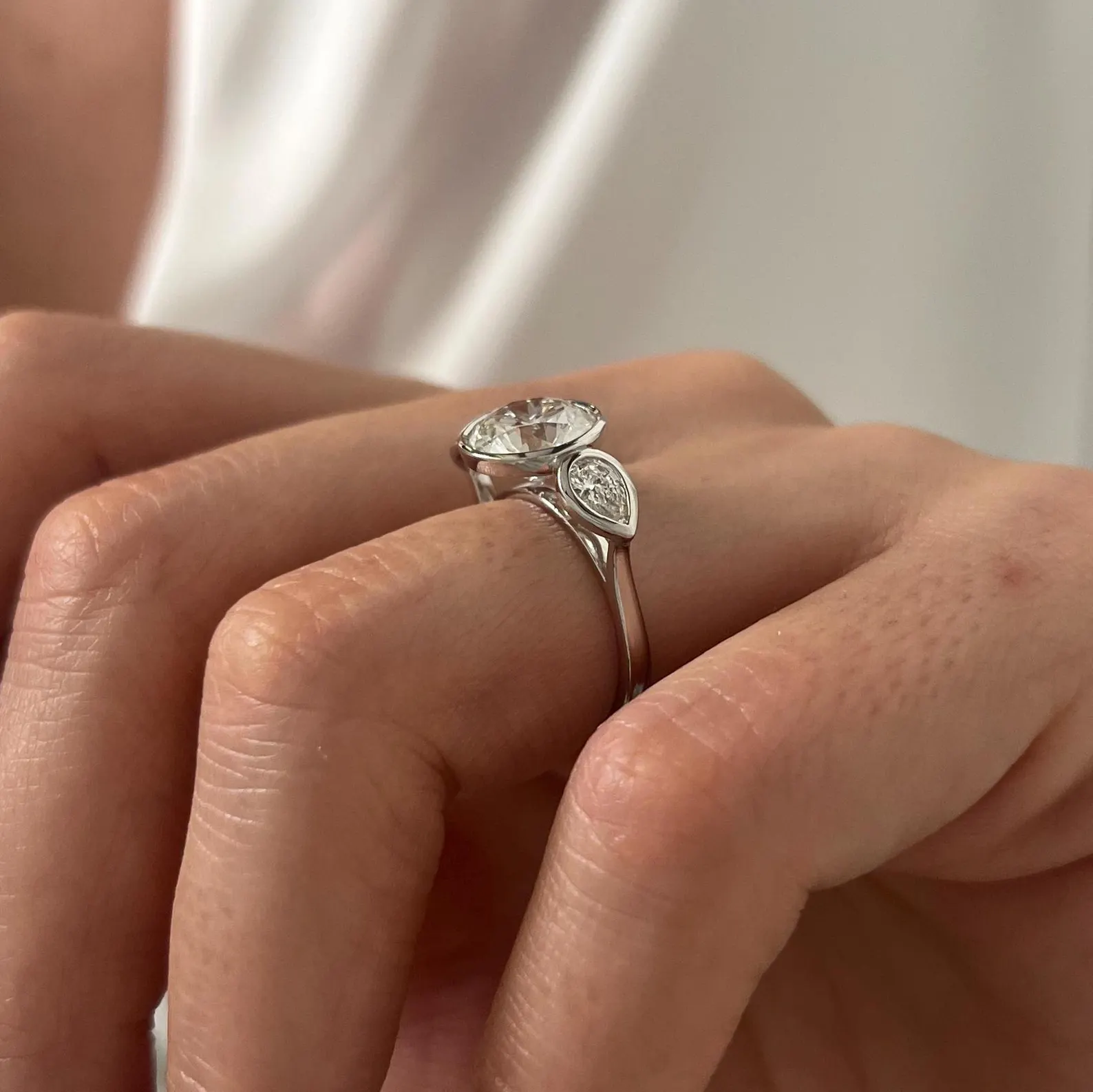 Round Halo, Pave & Split Shank Engagement Ring – 1.93 CT Lab Grown Diamond