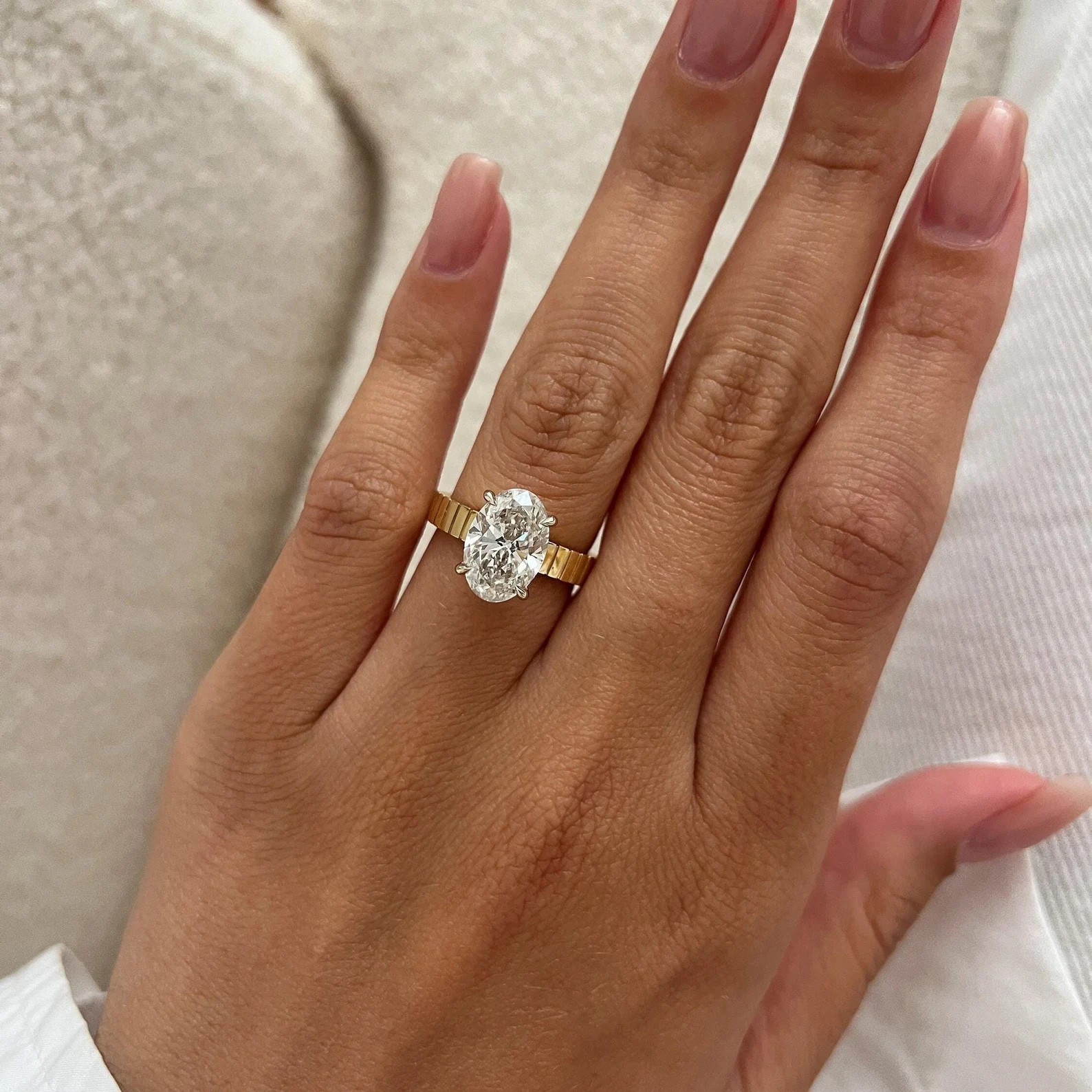 Round Halo, Pave & Split Shank Engagement Ring – 1.93 CT Lab Grown Diamond