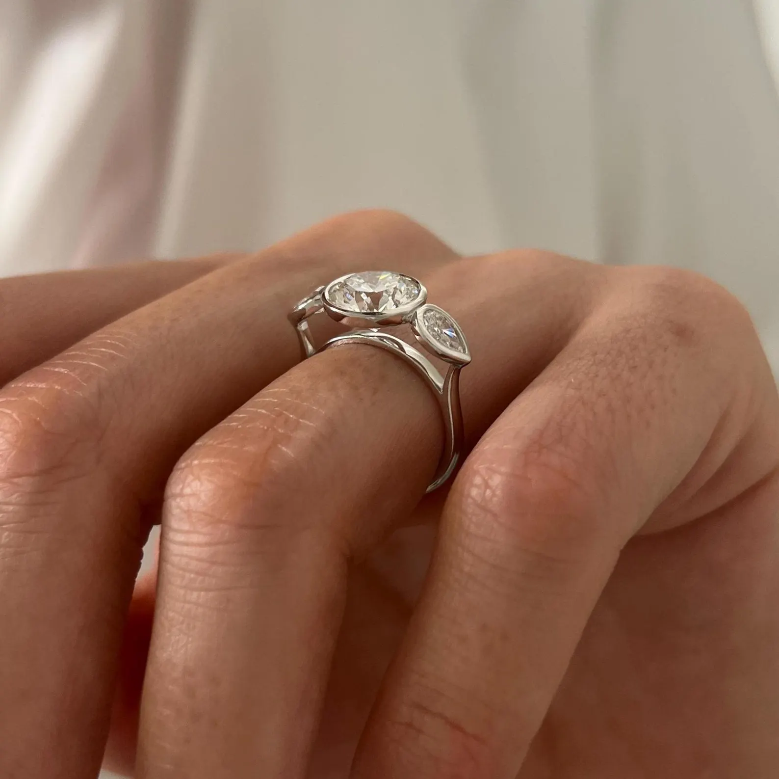 Round Halo, Pave & Split Shank Engagement Ring – 1.93 CT Lab Grown Diamond