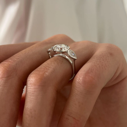 Round Halo, Pave & Split Shank Engagement Ring – 1.93 CT Lab Grown Diamond