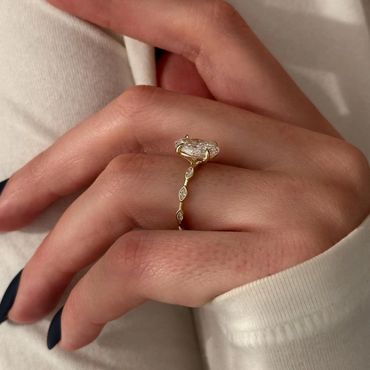 Round Halo, Pave & Split Shank Engagement Ring – 1.93 CT Lab Grown Diamond