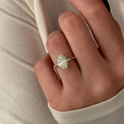 Round Halo, Pave & Split Shank Engagement Ring – 1.93 CT Lab Grown Diamond