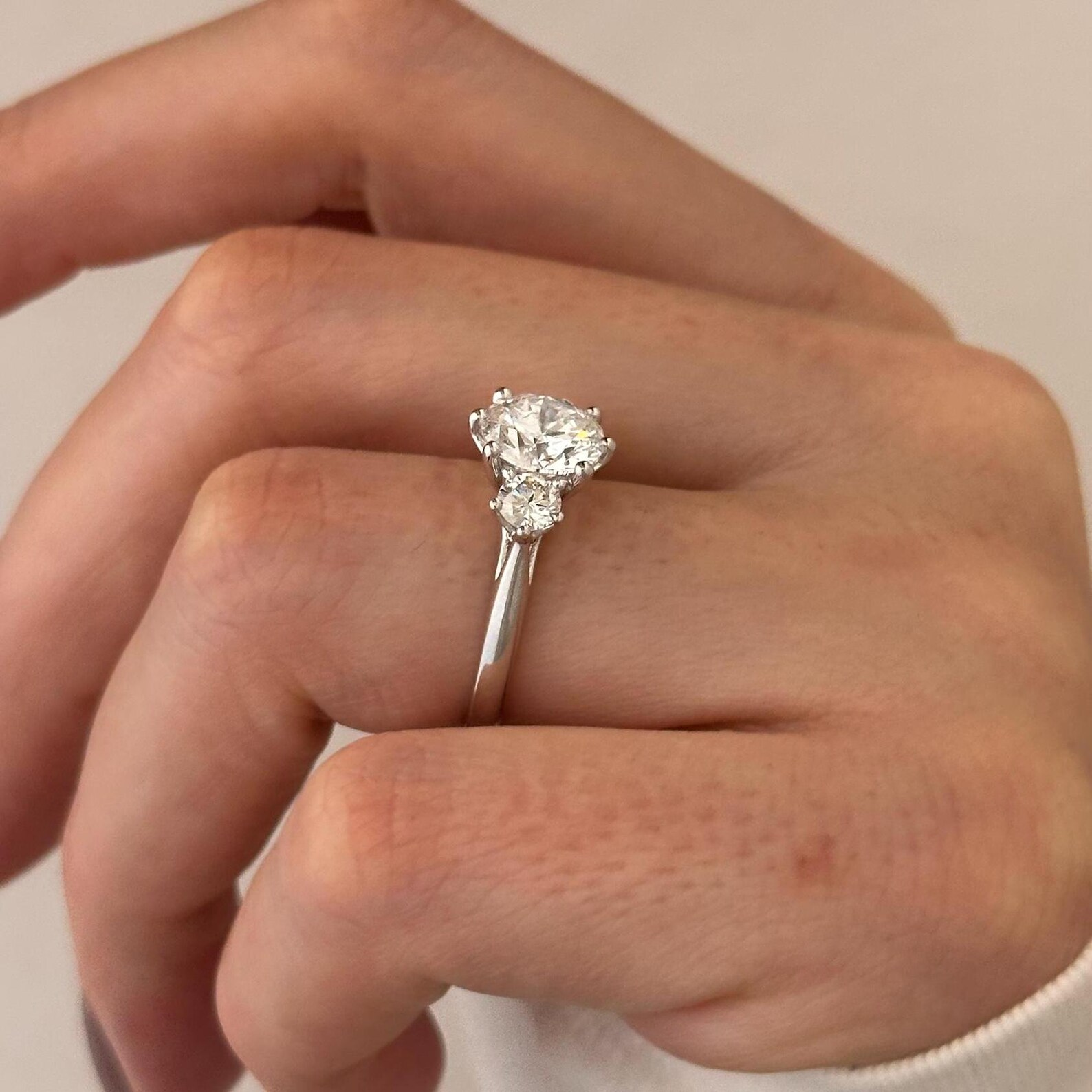 Round Halo, Pave & Split Shank Engagement Ring – 1.93 CT Lab Grown Diamond