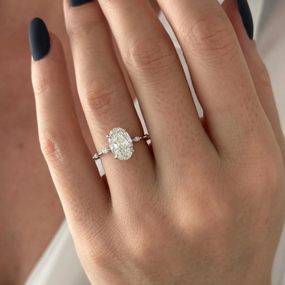 Round Halo, Pave & Split Shank Engagement Ring – 1.93 CT Lab Grown Diamond