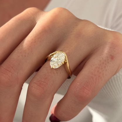 Round Halo, Pave & Split Shank Engagement Ring – 1.93 CT Lab Grown Diamond