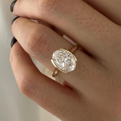 Round Halo, Pave & Split Shank Engagement Ring – 1.93 CT Lab Grown Diamond