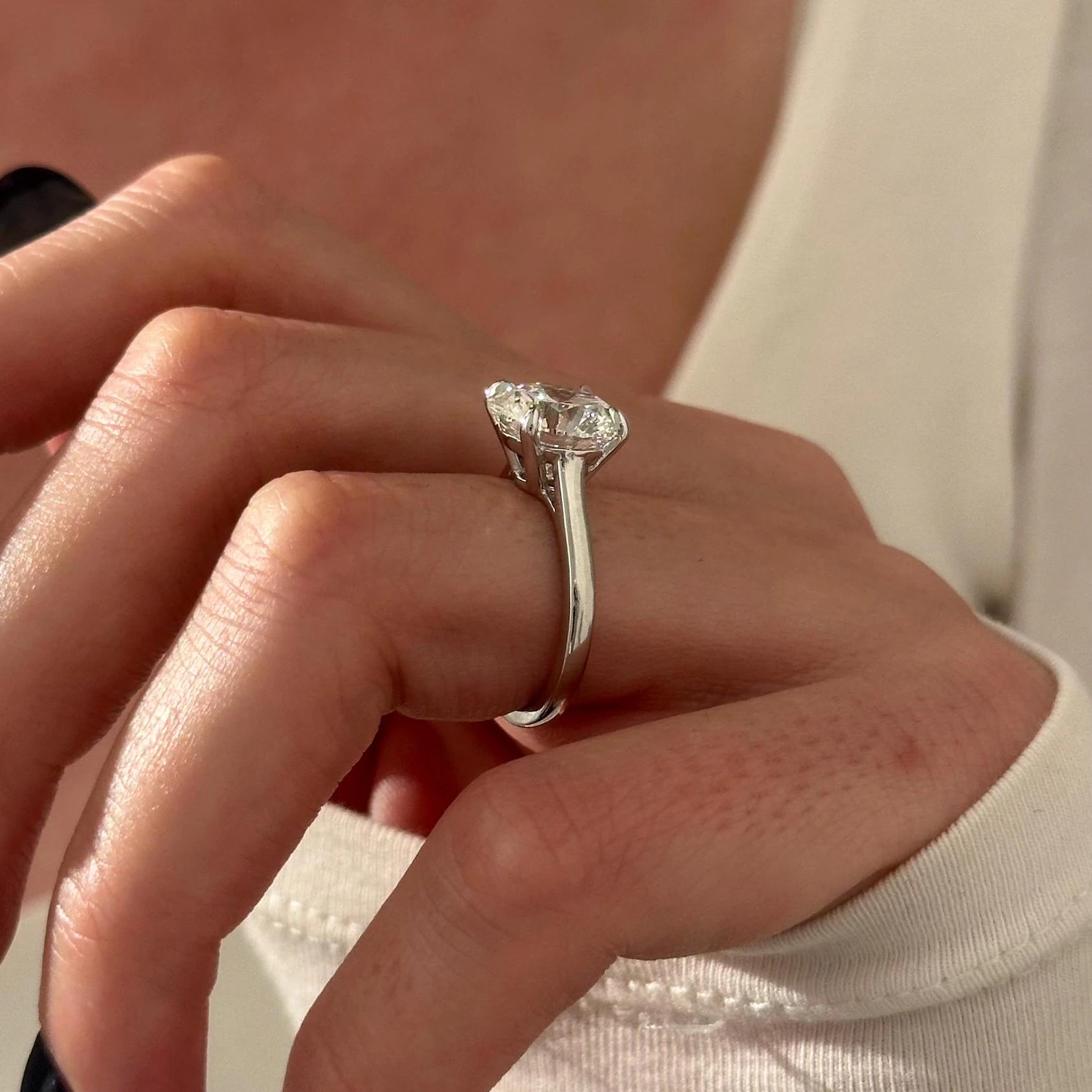 Round Halo, Pave & Split Shank Engagement Ring – 1.93 CT Lab Grown Diamond