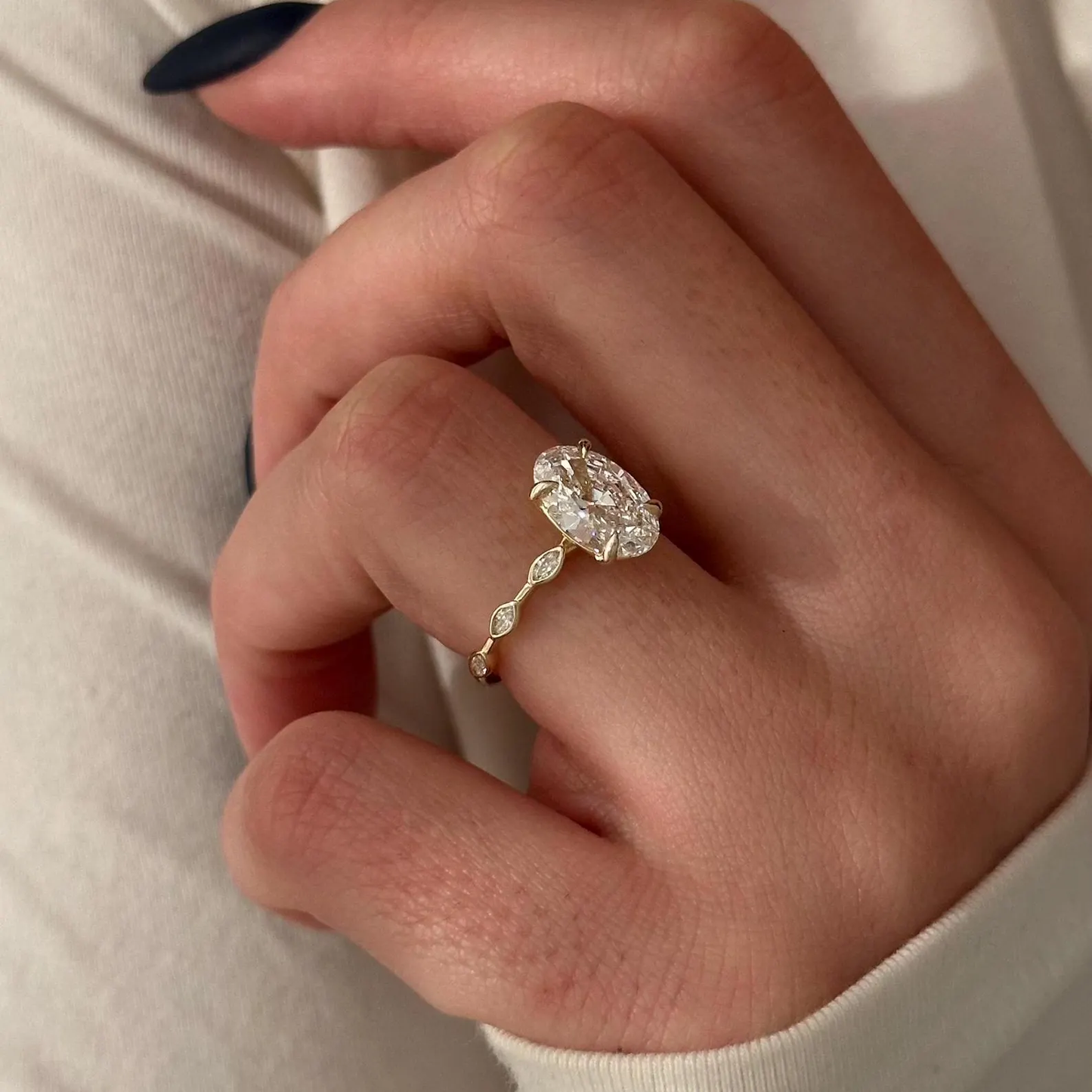Round Halo, Pave & Split Shank Engagement Ring – 1.93 CT Lab Grown Diamond