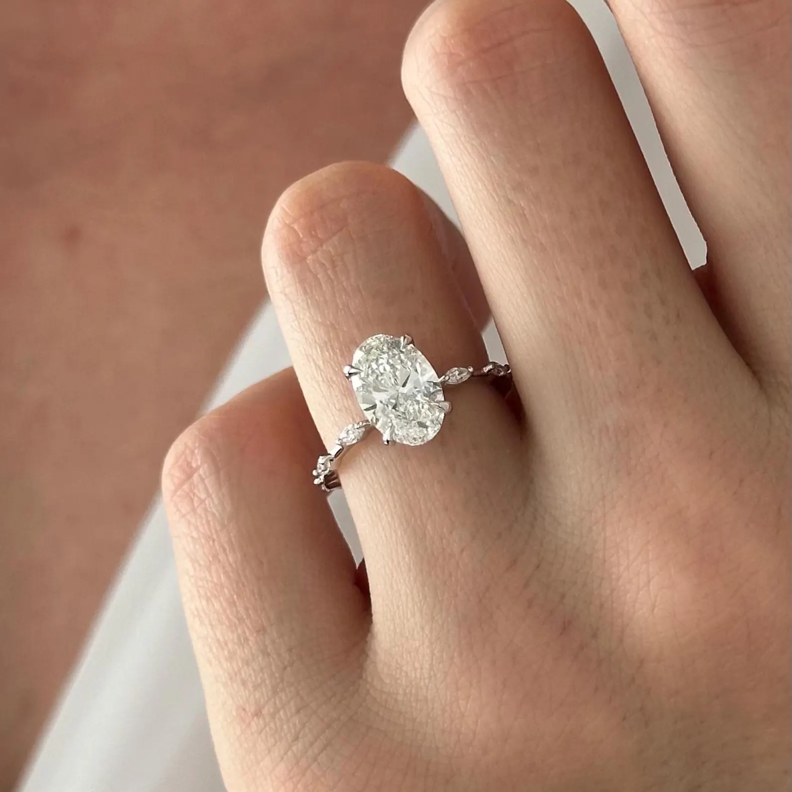 Round Halo, Pave & Split Shank Engagement Ring – 1.93 CT Lab Grown Diamond