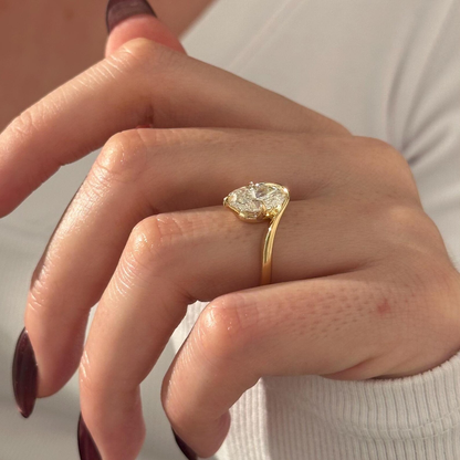 Round Halo, Pave & Split Shank Engagement Ring – 1.93 CT Lab Grown Diamond