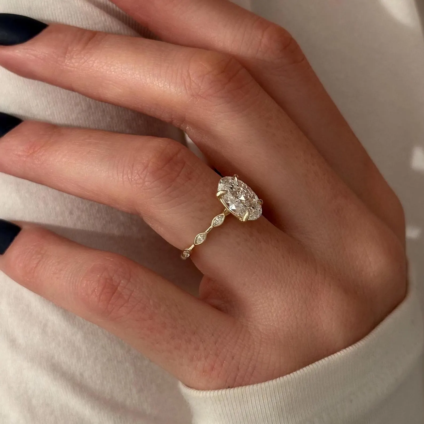 Round Halo, Pave & Split Shank Engagement Ring – 1.93 CT Lab Grown Diamond