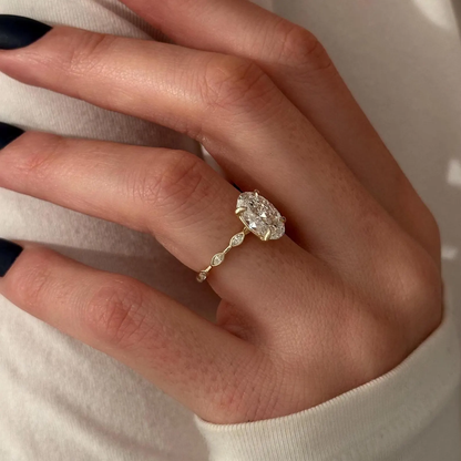 Round Halo, Pave & Split Shank Engagement Ring – 1.93 CT Lab Grown Diamond