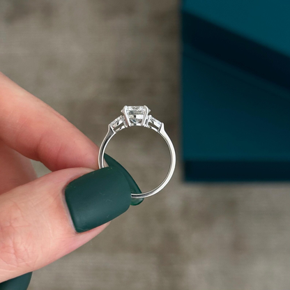 Round Halo, Pave & Split Shank Engagement Ring – 1.93 CT Lab Grown Diamond