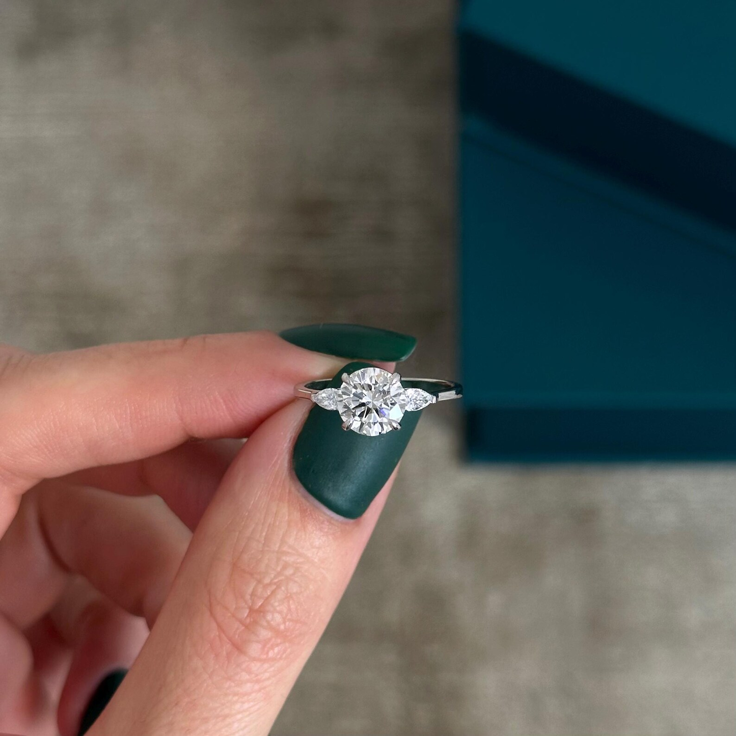 Round Halo, Pave & Split Shank Engagement Ring – 1.93 CT Lab Grown Diamond