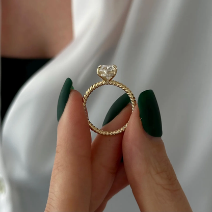 Round Halo, Pave & Split Shank Engagement Ring – 1.93 CT Lab Grown Diamond
