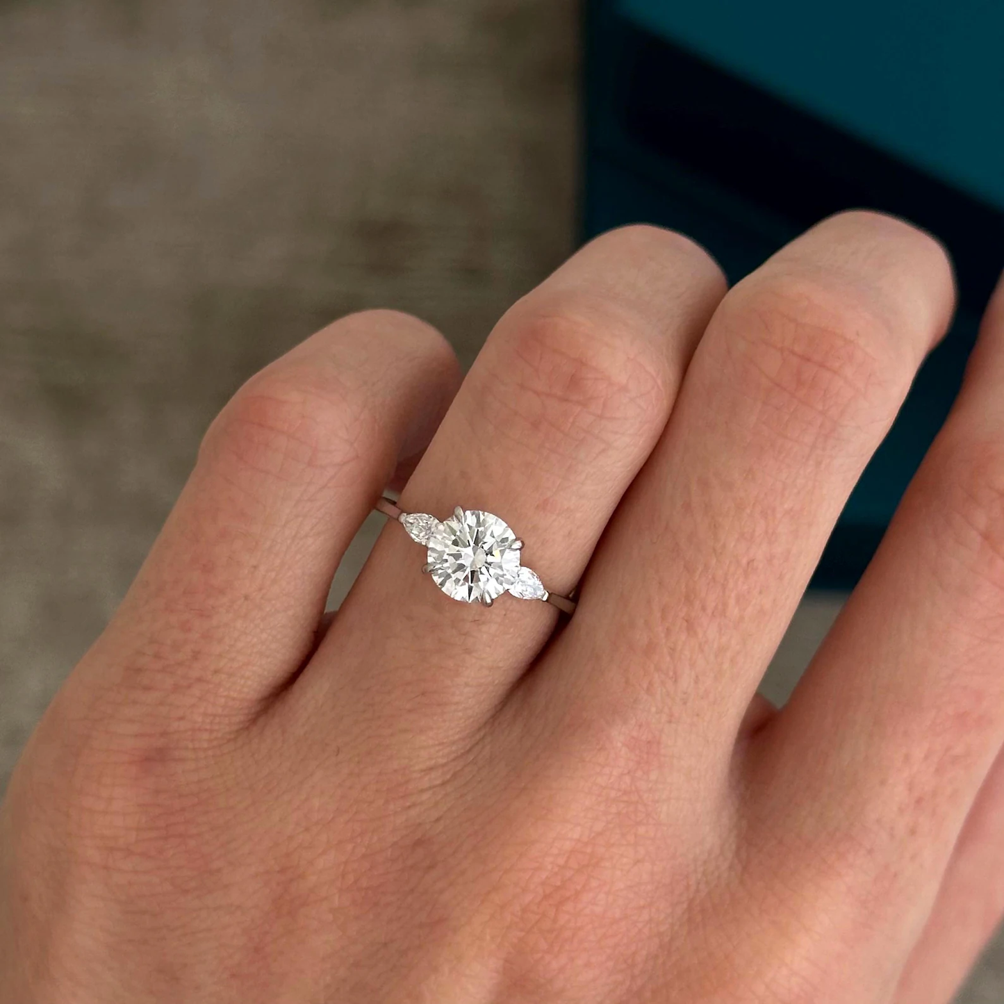 Round Halo, Pave & Split Shank Engagement Ring – 1.93 CT Lab Grown Diamond