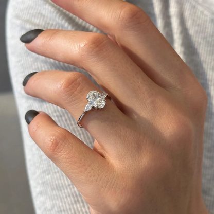 Round Halo, Pave & Split Shank Engagement Ring – 1.93 CT Lab Grown Diamond