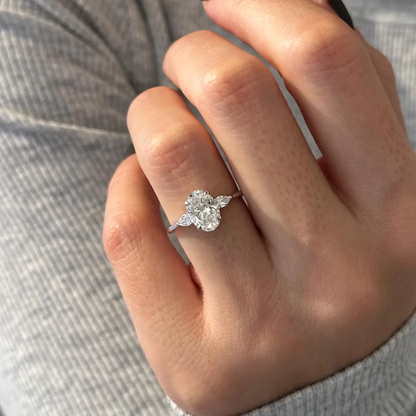 Round Halo, Pave & Split Shank Engagement Ring – 1.93 CT Lab Grown Diamond