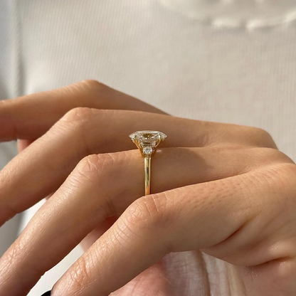 Round Halo, Pave & Split Shank Engagement Ring – 1.93 CT Lab Grown Diamond