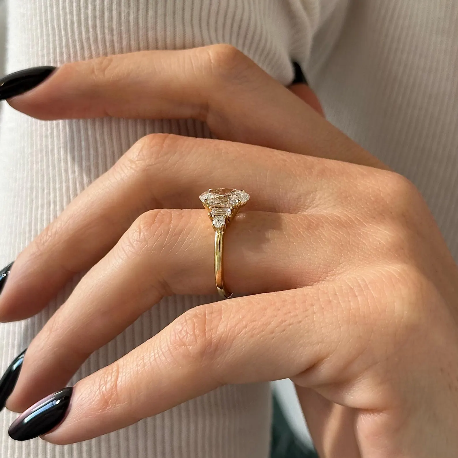 Round Halo, Pave & Split Shank Engagement Ring – 1.93 CT Lab Grown Diamond