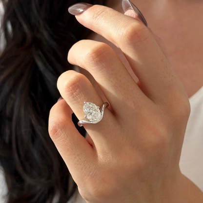 Round Halo, Pave & Split Shank Engagement Ring – 1.93 CT Lab Grown Diamond