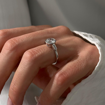 Round Halo, Pave & Split Shank Engagement Ring – 1.93 CT Lab Grown Diamond
