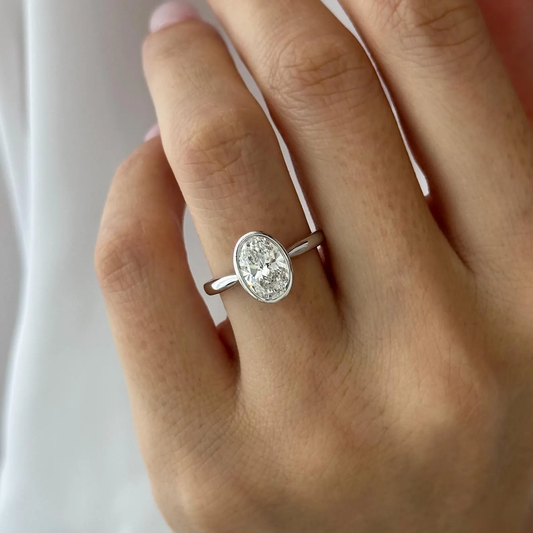 Round Halo, Pave & Split Shank Engagement Ring – 1.93 CT Lab Grown Diamond